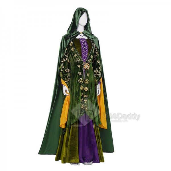 Hocus Pocus 2 Plus Size Winifred Sanderson Costume Halloween Cospaly Suit 2022