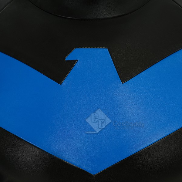 Cosdaddy Comic Nightwing Dick Grayson Cosplay Costume Nightwing Leather Jumpsuit