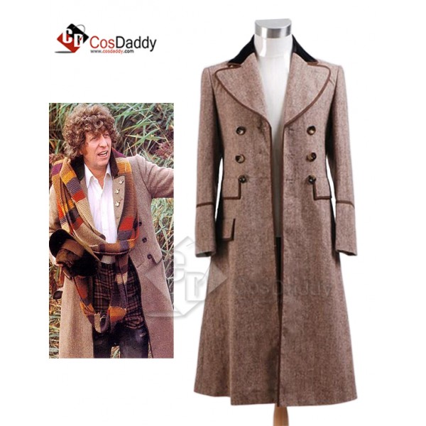 Doctor Who Fourth 4th Doctor Brown Coat Costume