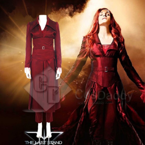 x-man Phoenix Jean Grey-Summers Cosplay red long dress full set costume