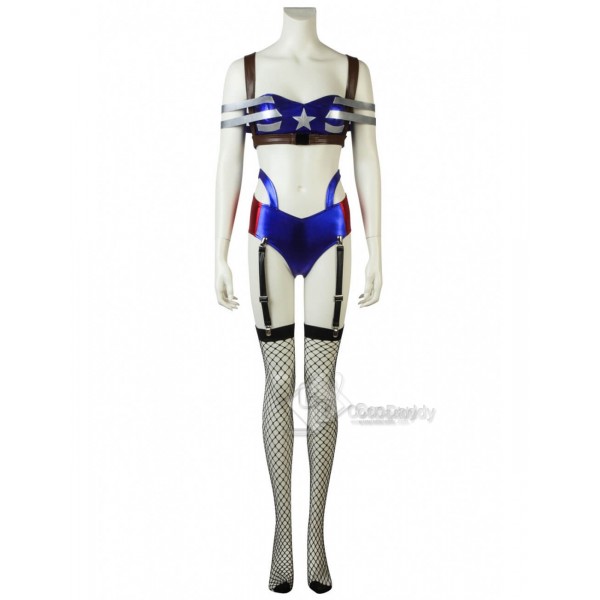 Captain America Girl‘s Sexy Dressing Cosplay Costume
