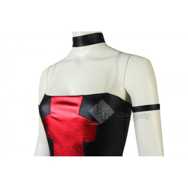 Deadpool Girl's Bare Shoulders Dressing Sexy Outfit Cosplay Costume