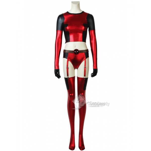 Deadpool Girl‘s Sexy Dressing Round Neck Outfit Cosplay Costume