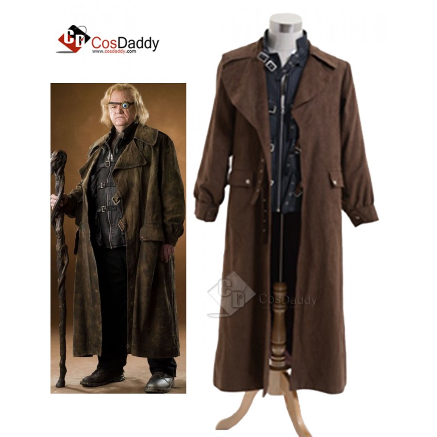 Harry Potter Cosplay Alastor Moody Costume Mad-Eye Trench Coat Costumes Full Set 