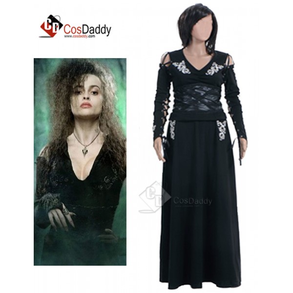 Harry Potter Bellatrix Lestrange Black Dress Cospl...