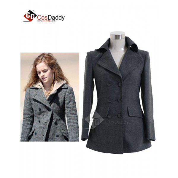 Harry Potter Hermione Granger Grey Coat Cosplay Co...