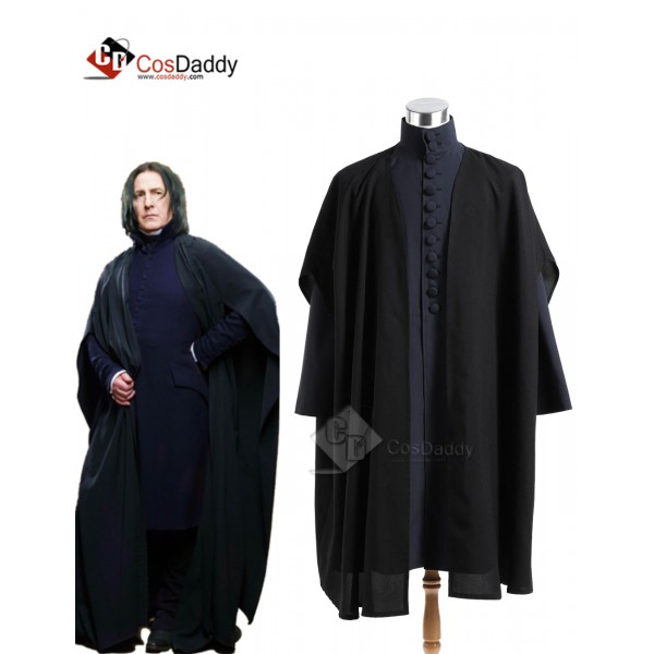 Harry Potter Deathly Hallows Severus Snape Coat Cosplay Costume Blue Version