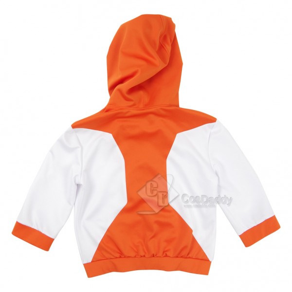 CosDaddy Pokemon Go Pocket Monster Trainer Costume Pokemon Go Team Suit Halloween Cosplay Men Orange Hoodie Pans Gloves