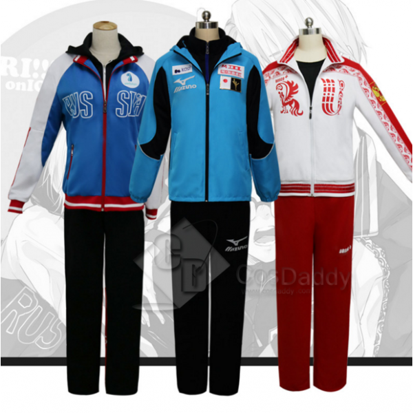 CosDaddy YURI!!! on ICE Cosplay Athletic Wear Costume