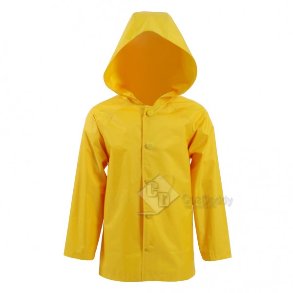 2017 New Stephen King's It Georgie Denbrough Yellow Raincoat Jacket  Cosplay Costume