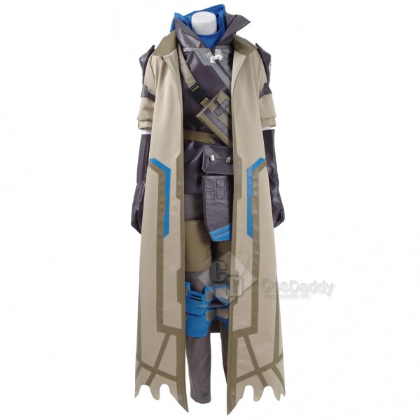 CosDaddy Game OW Ana Costume Cosplay 2016 New Battle Suit Halloween Hoodies Uniforms Full Set with Pauldrons and Kneepad