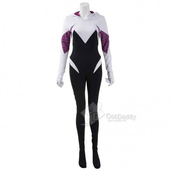 CosDaddy The Amazing Spiderman Gwen Stacy Spider-Gwen Cosplay Costume Spider Women Halloween Cosplay Suit Spandex Printing Jumpsuits