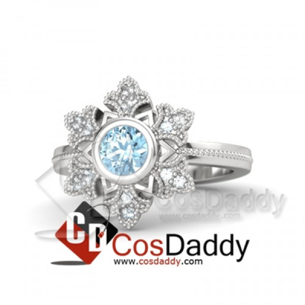 Frozen Snow Queen Elsa Staring Sliver Ring