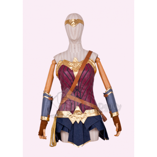 Wonder Woman Halloween Cosplay Costumes Outfit Plus Size