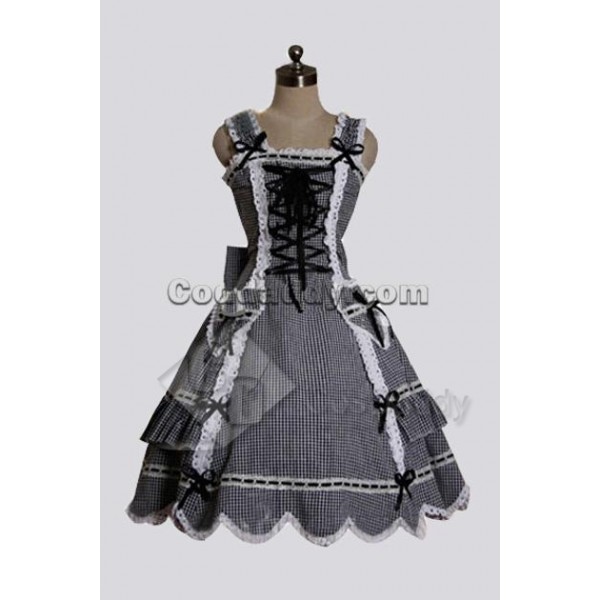 Vintage Gothic Lolita Gingham Bodice Corset & ...