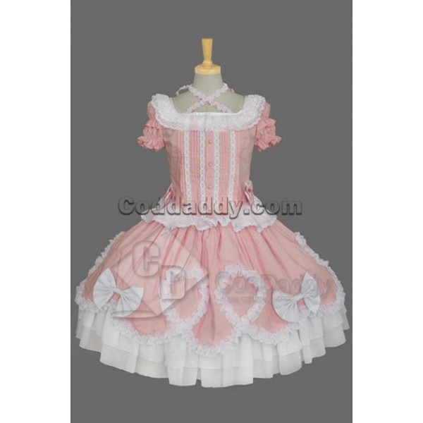 Gothic Lolita Short-Sleeve Maid's Uniform Dress Pi...