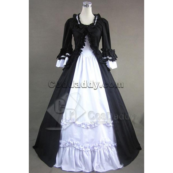 Renaissance Gothic Lolita Cotton Dress Ball Gown C...