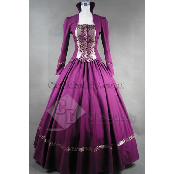 Gothic Victorian Brocade Dress Ball Gown Cosplay C...