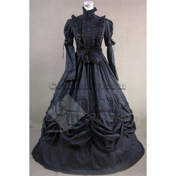 Gothic Lolita Cotton Dress Ball Gown Prom Cosplay ...