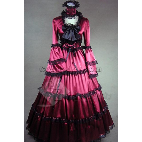 Southern Belle Gothic Lolita Satin Dress Ball Gown...