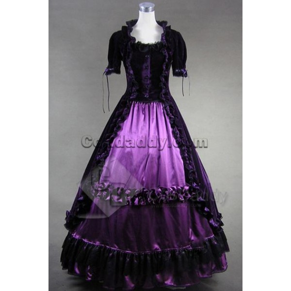 Lolita Renaissance Prom Velvet Dress Ball Gown Cos...