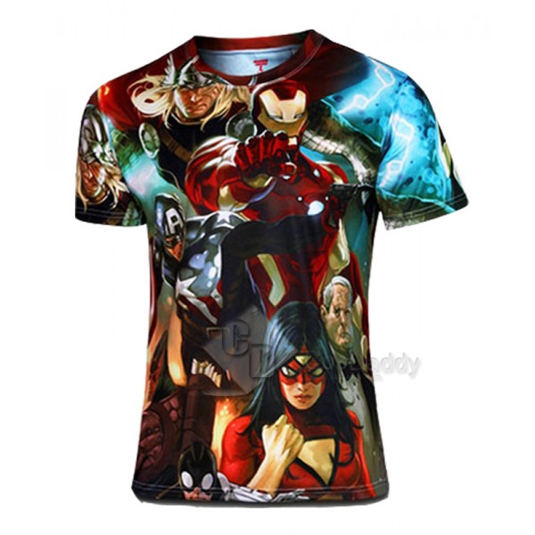 2015 Superhero T shirt Tee Short Sleeves T-Shirt