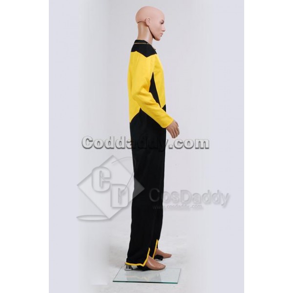 Star Trek Voyager Security/Operations Duty Uniform Yellow Jumpsuit Cosplay Costume