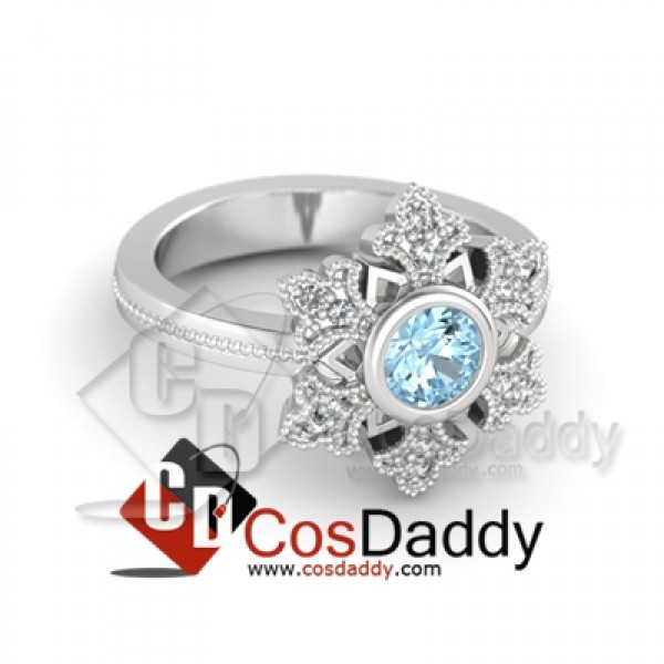 Frozen Snow Queen Elsa Staring Sliver Ring