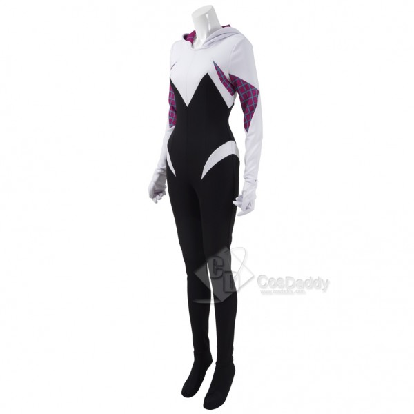 CosDaddy The Amazing Spiderman Gwen Stacy Spider-Gwen Cosplay Costume Spider Women Halloween Cosplay Suit Spandex Printing Jumpsuits