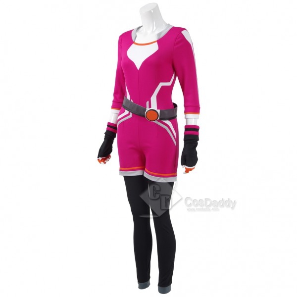 CosDaddy Pokemon Go Costume Women Trainer Uniform Pokemon Cosplay Jumpsuit Halloween Red Outfit