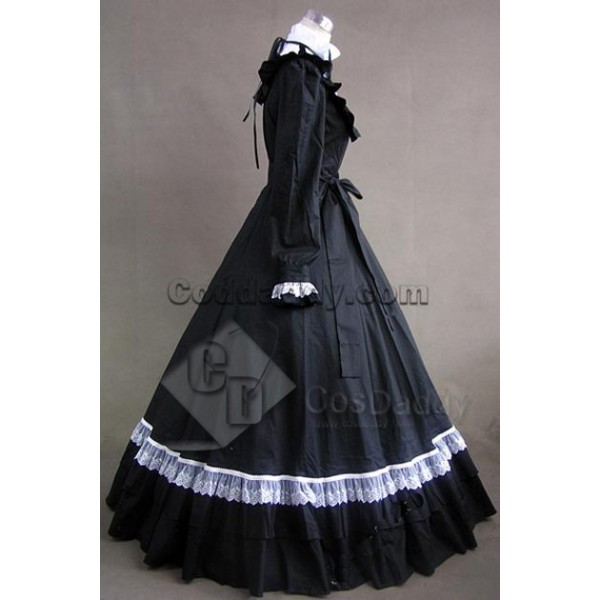 Gothic Lolita Cotton Cosplay Dress Ball Gown Prom Cosplay Costume 