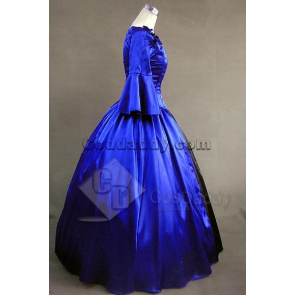 Southern Belle Satin Lolita Ball Gown Prom Dress Cosplay Costume 