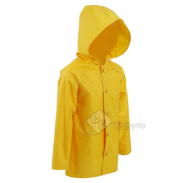 2017 New Stephen King's It Georgie Denbrough Yellow Raincoat Jacket  Cosplay Costume