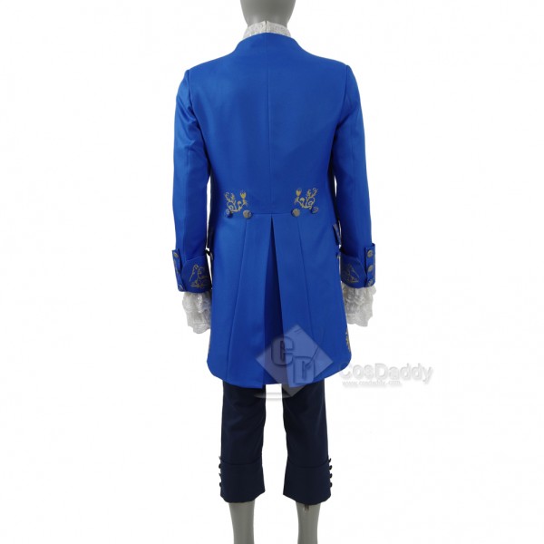 Cosdaddy 2017 New Beauty and the Beast Prince Blue Suit Cosplay Costume