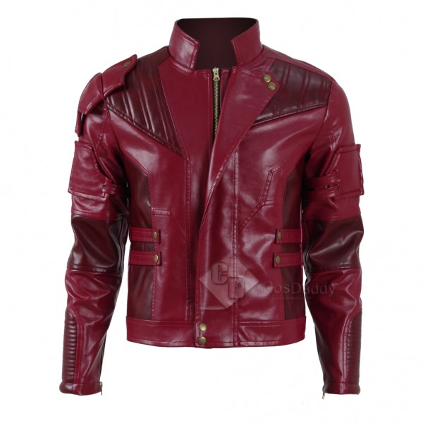 Guardians of The Galaxy 2 Peter Quill Star-Lord Red Jacket Cosplay Costume 