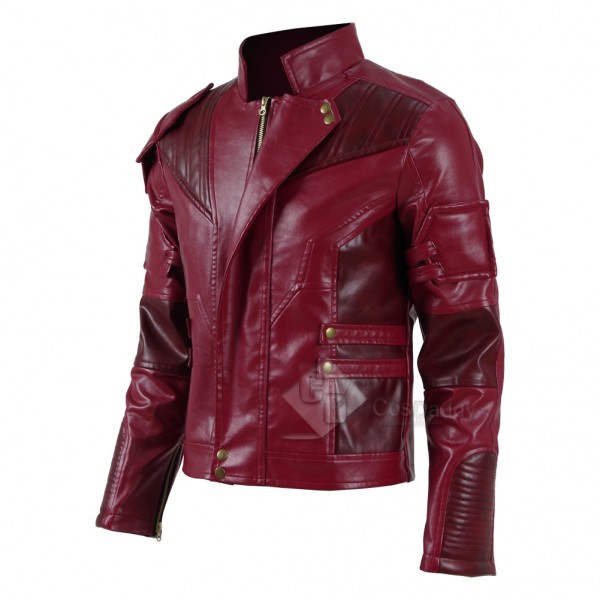 Guardians of The Galaxy 2 Peter Quill Star-Lord Red Jacket Cosplay Costume 