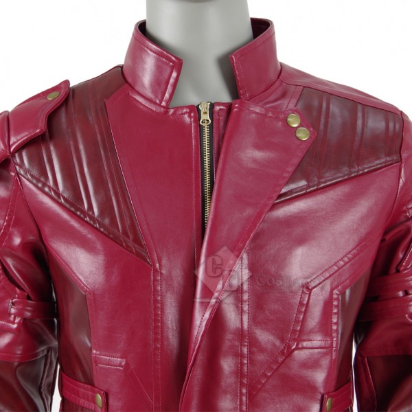 Guardians of The Galaxy 2 Peter Quill Star-Lord Red Jacket Cosplay Costume 