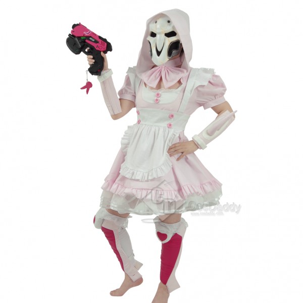Cosdaddy Overwatch Reaper Gabriel Reyes Pink Knight Dress Cosplay Costume