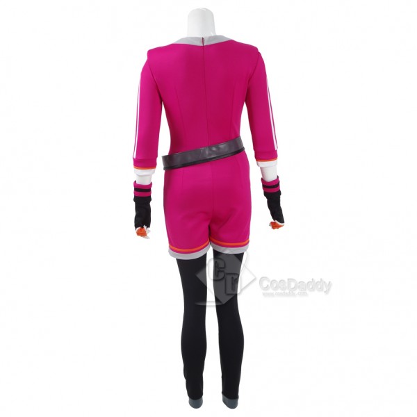 CosDaddy Pokemon Go Costume Women Trainer Uniform Pokemon Cosplay Jumpsuit Halloween Red Outfit