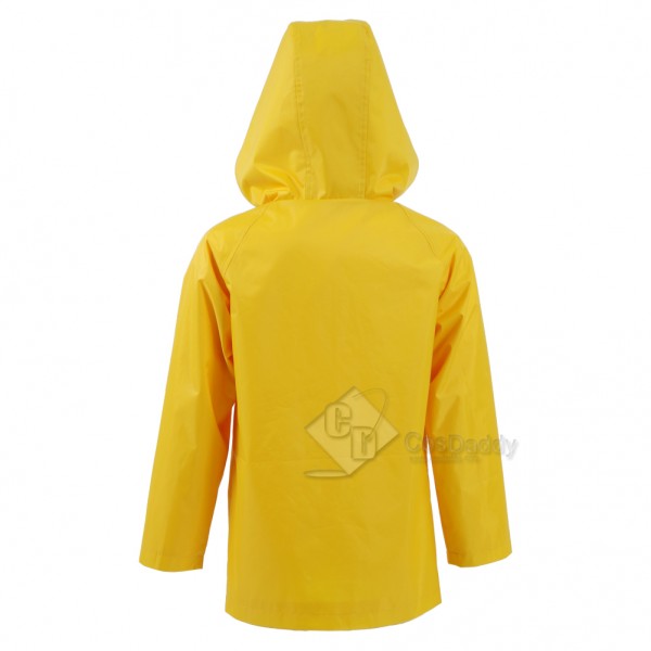 2017 New Stephen King's It Georgie Denbrough Yellow Raincoat Jacket  Cosplay Costume