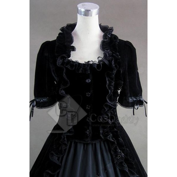 Renaissance Gothic Lolita Velvet Dress Ball Gown Cosplay Costume