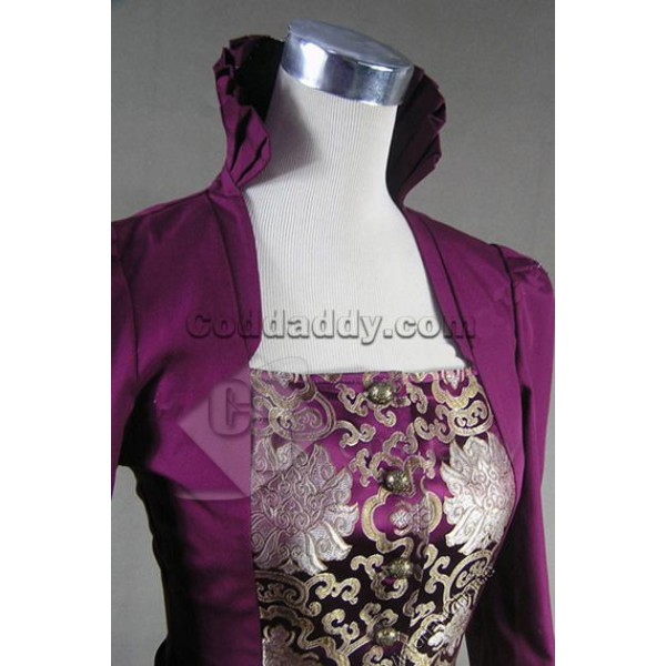 Gothic Victorian Brocade Dress Ball Gown Cosplay Costume 