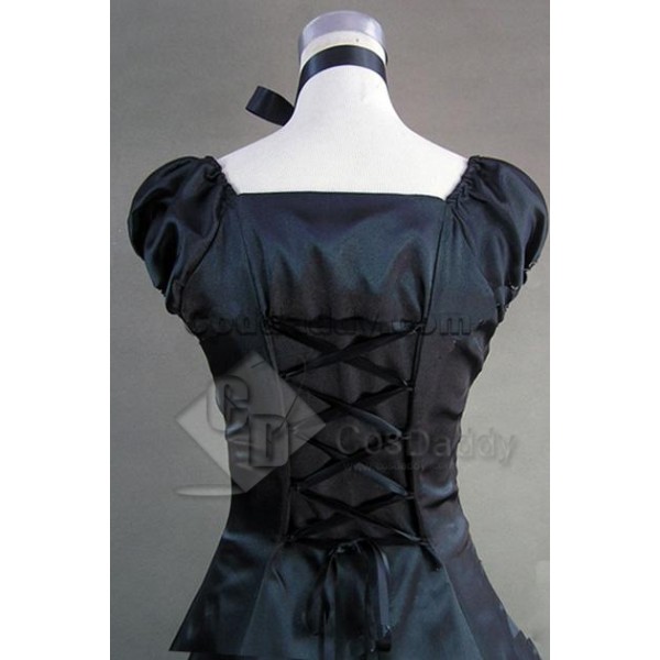 Civil War Gothic Lolita Satin Gown Dress Prom Cosplay Costume 