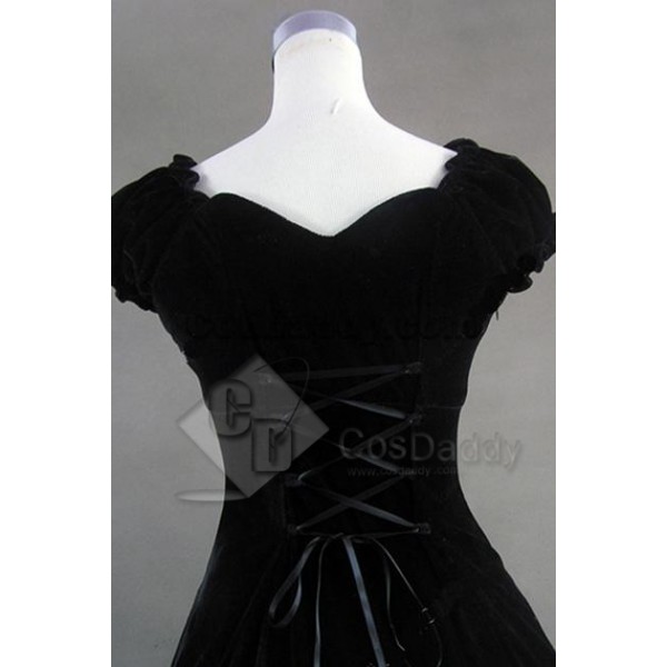 Southern Belle Civil War Satin Ball Gown Dress Cosplay Costume 