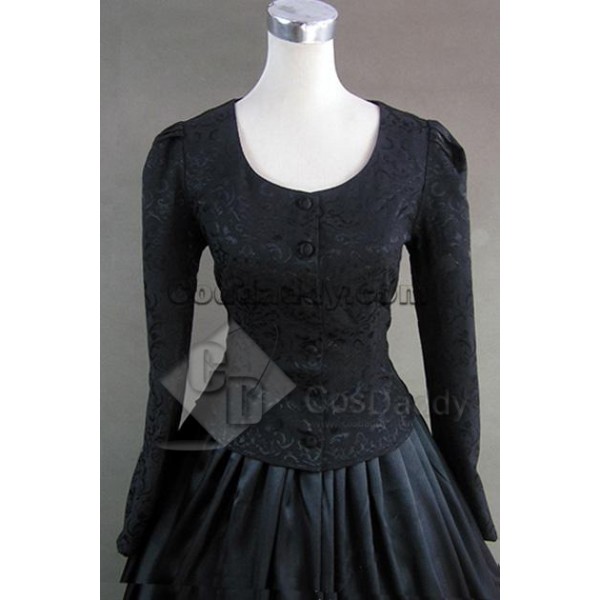 Civil War Victorian Brocaded Ball Gown Dress Prom Cosplay Costume