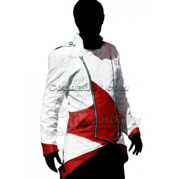 Assassin's Creed III Connor Kenway Coat Jacket Hoodie White Red Cosplay Costume