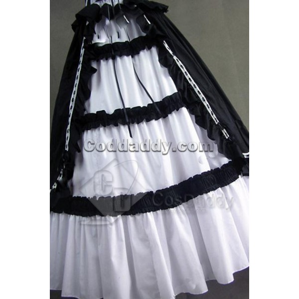 Victorian Gothic Lolita Cotton Dress Ball Gown Cosplay Costume 