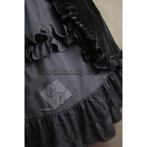 Renaissance Gothic Lolita Velvet Dress Ball Gown Cosplay Costume