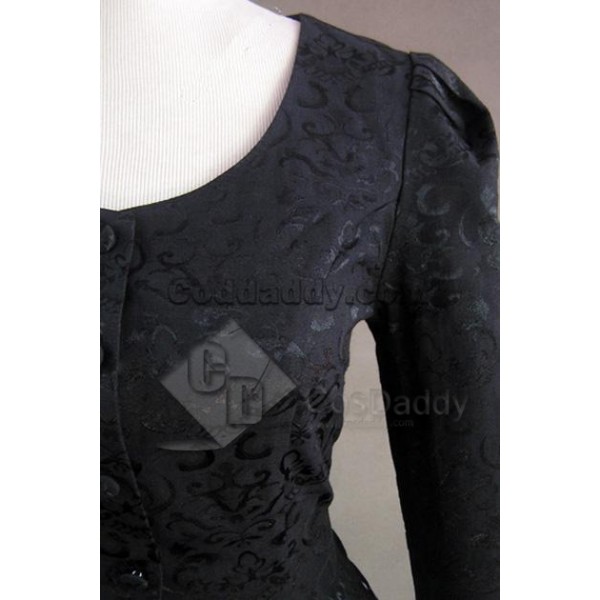 Civil War Victorian Brocaded Ball Gown Dress Prom Cosplay Costume