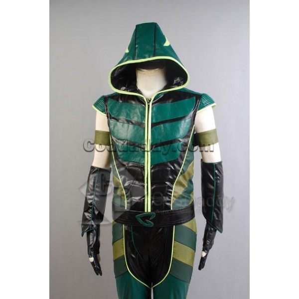 Smallville Justice League Green Arrow Hoodie Cosplay Costume New Version 